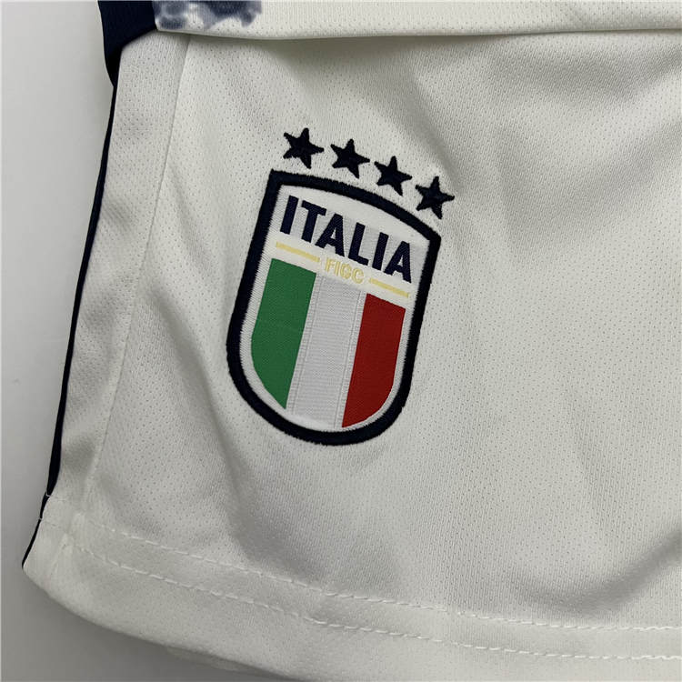 Kids Italy 2023 Away White Soccer Kit (Shirt+Shorts) - Click Image to Close