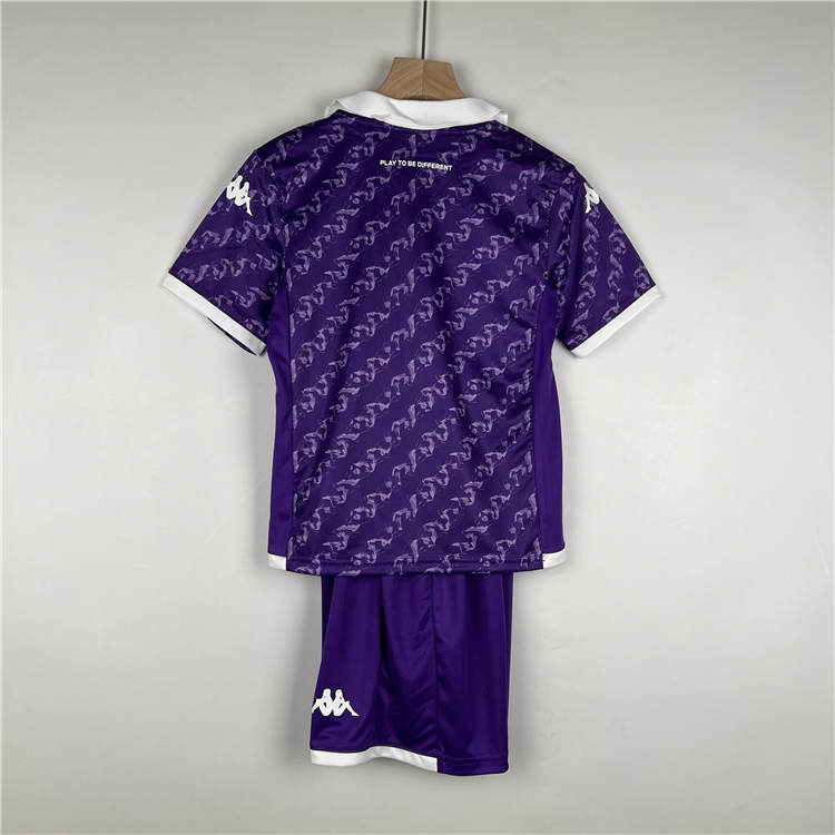 Kids Fiorentina 23/24 Home Football Kit Soccer Kit (Jersey+Shorts) - Click Image to Close