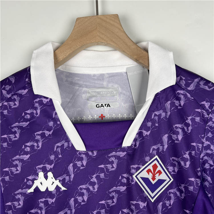 Kids Fiorentina 23/24 Home Football Kit Soccer Kit (Jersey+Shorts) - Click Image to Close