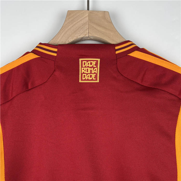 Kids AS Roma 23/24 Home Brown Soccer Football Kit(Shirt+Shorts) - Click Image to Close