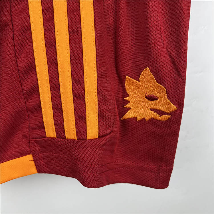 Kids AS Roma 23/24 Home Brown Soccer Football Kit(Shirt+Shorts) - Click Image to Close