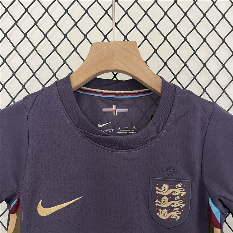 Kids England UEFA Euro 2024 Away Dark Blue Soccer Kit(Shirt+Shorts) - Click Image to Close