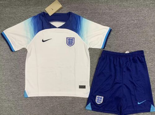 Kids England World Cup 2022 Home White Soccer Kit(Shirt+Shorts) - Click Image to Close