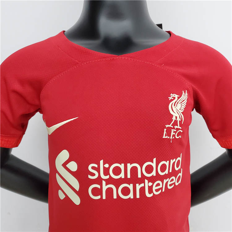 Kids Liverpool 22/23 Home Red Soccer Football Kit (Shirt+Shorts) - Click Image to Close