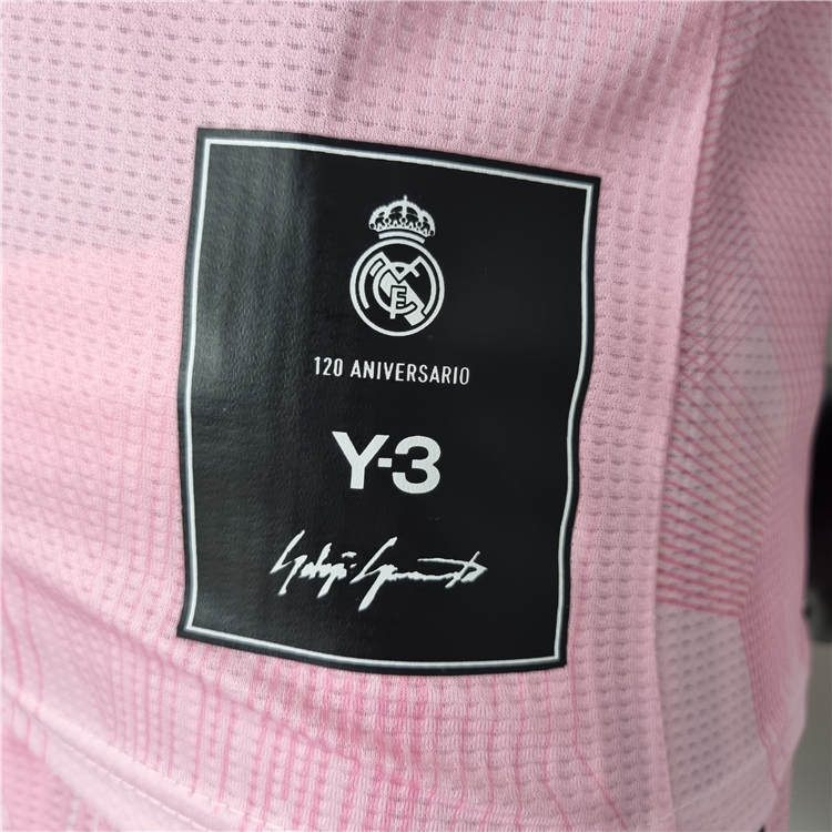 Kids/Youth Real Madrid X Y3 22/23 Pink Soccer Football Kit(Shirt+Short) - Click Image to Close