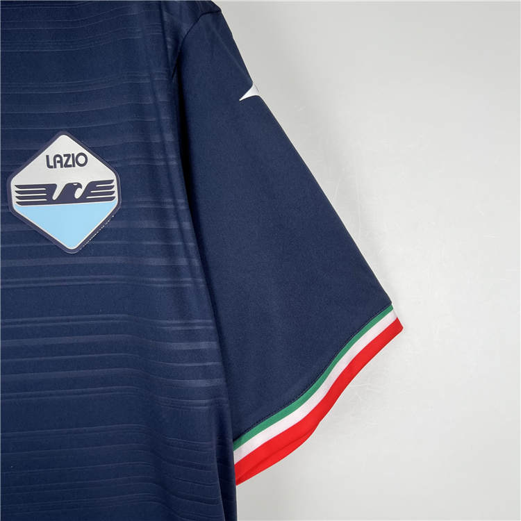 Lazio 23/24 Football Shirt Away Navy Soccer Jersey Shirt - Click Image to Close