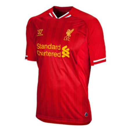 13-14 Liverpool #19 DOWNING Home Red Soccer Shirt - Click Image to Close