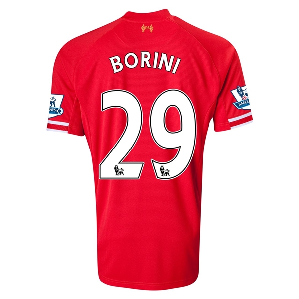 13-14 Liverpool #29 BORINI Home Red Soccer Shirt - Click Image to Close