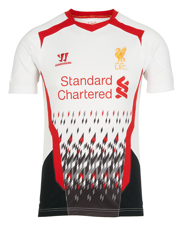 13-14 Liverpool #31 STERLING Away White Soccer Jersey Shirt - Click Image to Close