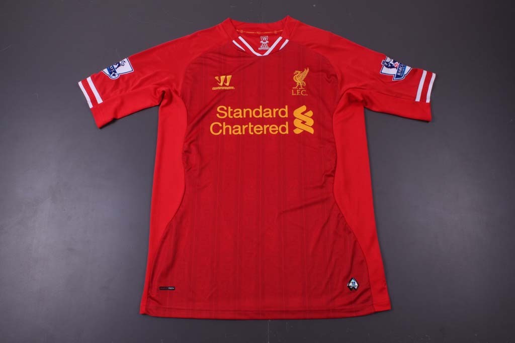 13-14 Liverpool Home Red Soccer Jersey Shirt - Click Image to Close