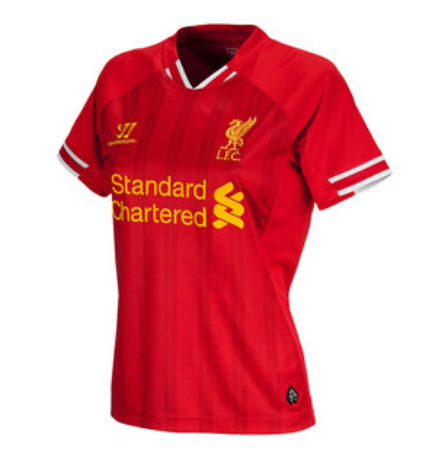 13-14 Liverpool Home Women's Soccer Jersey Shirt - Click Image to Close