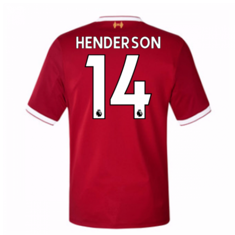 Liverpool Home 2017/18 Henderson #14 Soccer Jersey Shirt