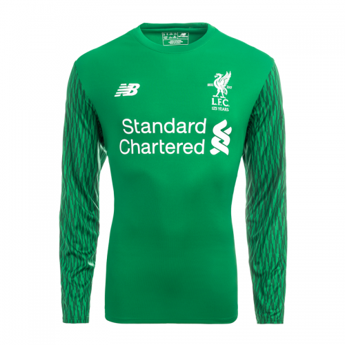 Liverpool Goalkeeper 2017/18 Green LS Soccer Jersey Shirt