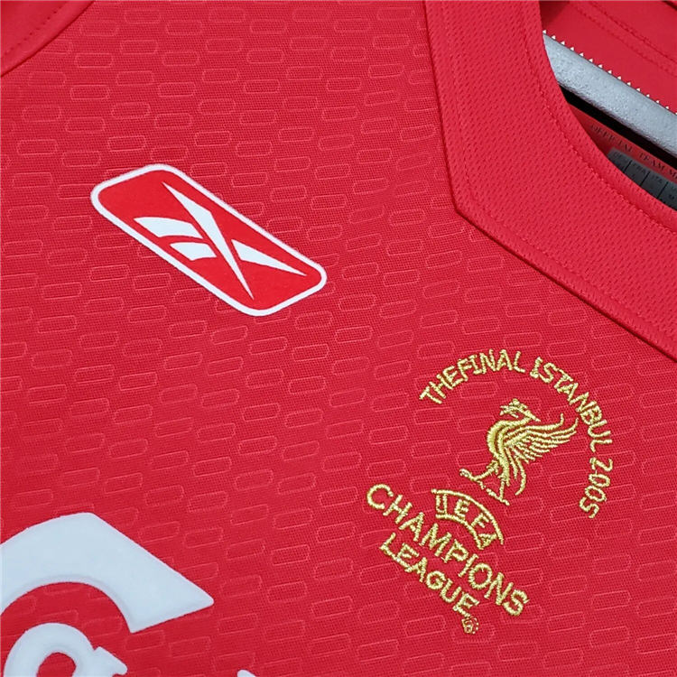 2005 Liverpool Champion League Red Soccer Jersey Football Shirt - Click Image to Close