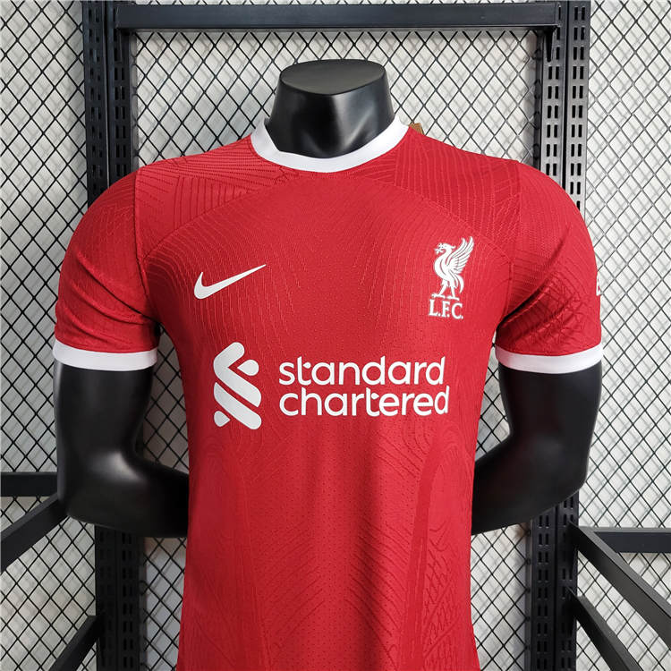 23/24 Liverpool Home Red Soccer Jersey Football Shirt (Authentic Version) - Click Image to Close