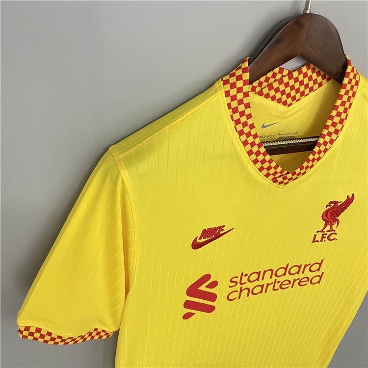 Liverpool 21-22 Third Yellow Soccer Jersey Football Shirt - Click Image to Close
