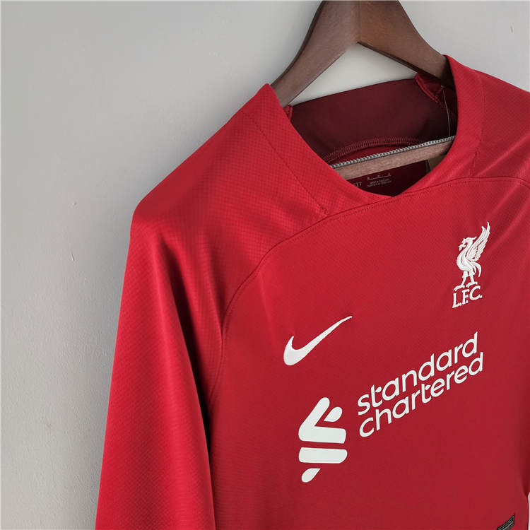 Liverpool 22/23 Home Red Long Sleeve Soccer Jersey Football Shirt - Click Image to Close