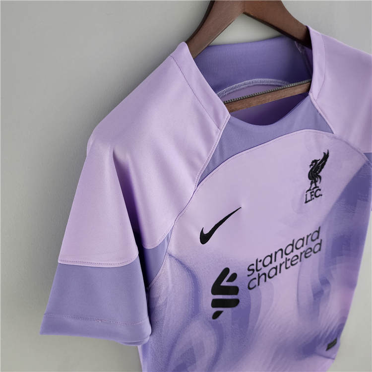 22/23 Liverpool Goalkeeper Purple Soccer Jersey Football Shirt - Click Image to Close