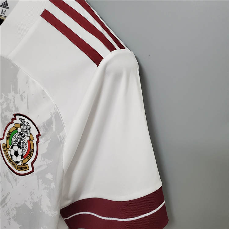 2020 MEXICO AWAY WHITE SOCCER JERSEY FOOTBALL SHIRT - Click Image to Close