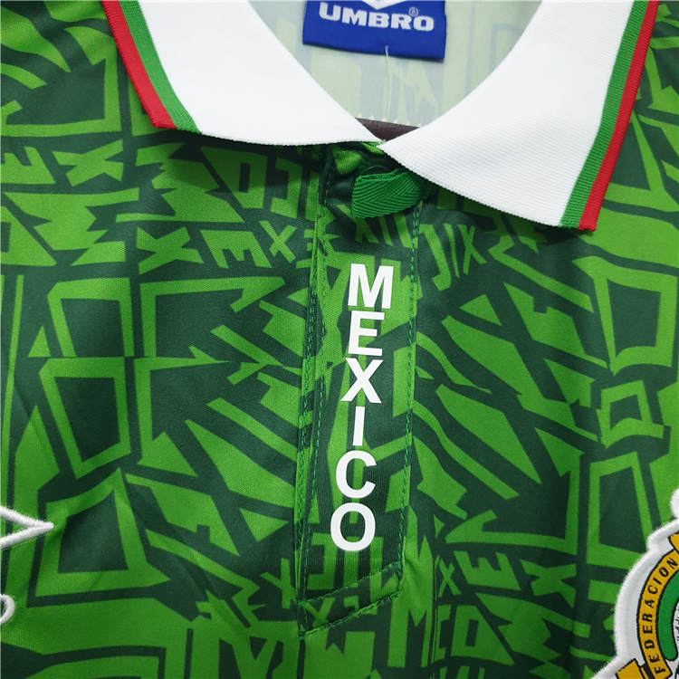 MEXICO RETRO SHIRT 1994 HOME SOCCER JERSEY FOOTBALL SHIRT - Click Image to Close
