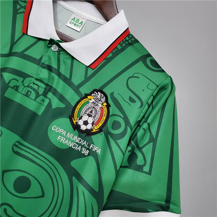 MEXICO RETRO SHIRT 1998 HOME SOCCER JERSEY FOOTBALL SHIRT - Click Image to Close