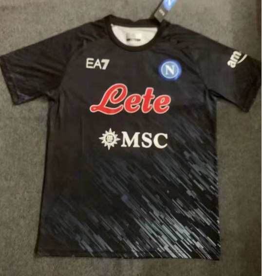 22/23 Napoli Third Black Soccer Jersey Football Shirt - Click Image to Close