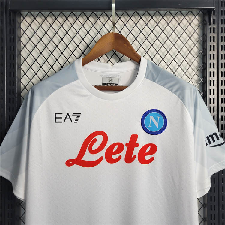 Napoli 23/24 Soccer Shirt Away White Football Shirt - Click Image to Close