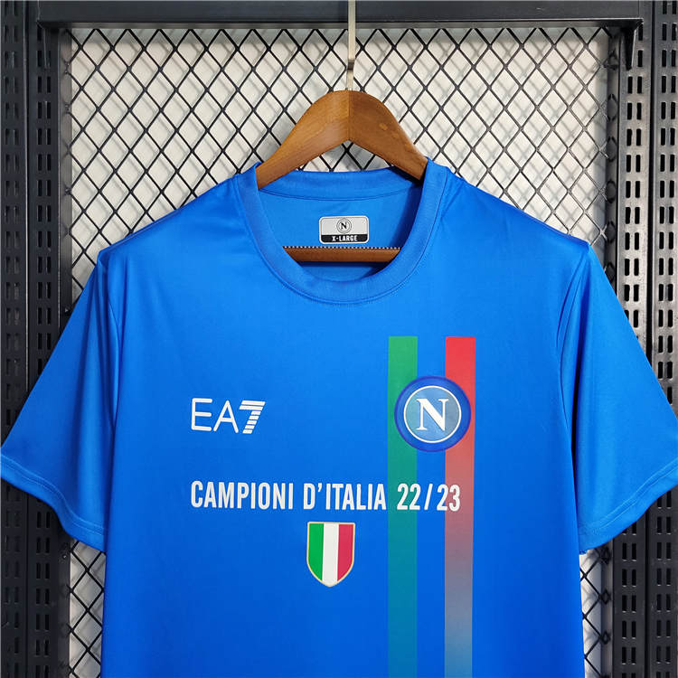 Napoli 23/24 Champion Shirt Blue Shirt - Click Image to Close