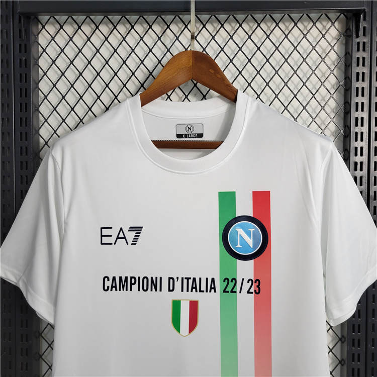 Napoli 23/24 Champion Shirt White Shirt - Click Image to Close