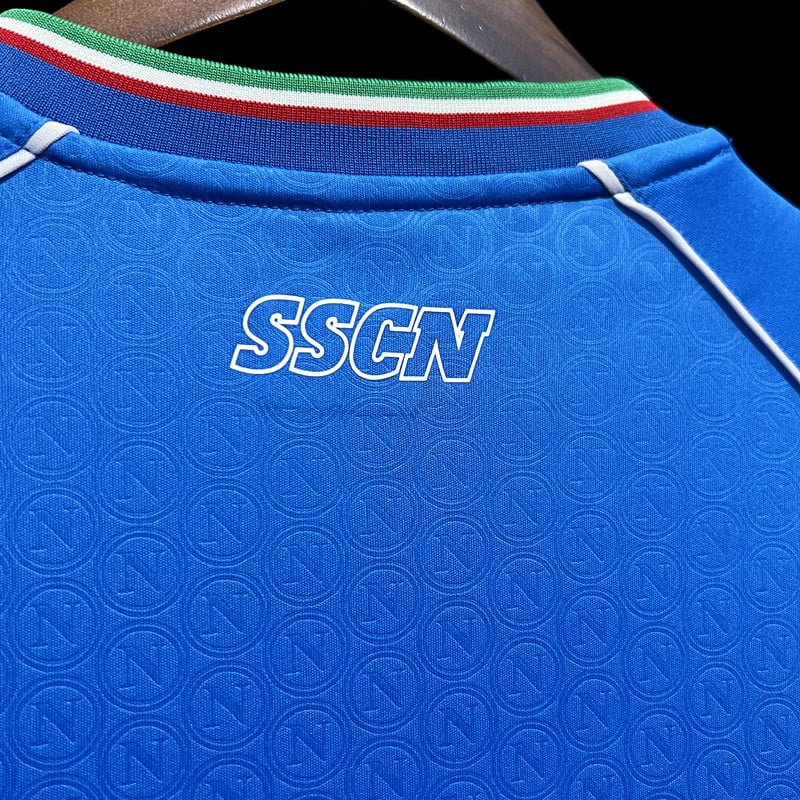 Napoli 23/24 Soccer Shirt Home Blue Football Shirt - Click Image to Close