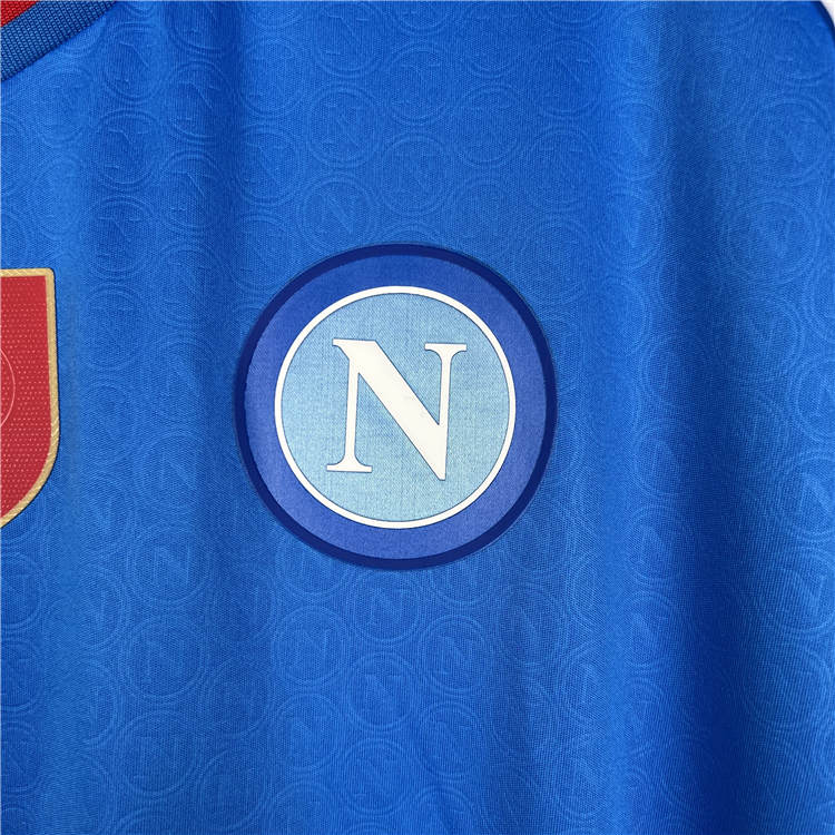 Napoli 23/24 Football Shirt Home Blue Soccer Shirt - Click Image to Close