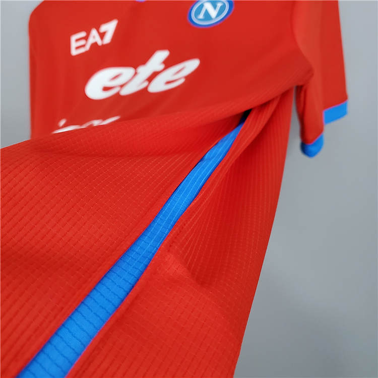 Napoli 21-22 Away Red Soccer Jersey Football Shirt - Click Image to Close