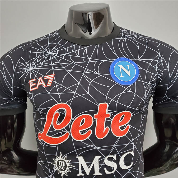 Napoli 21-22 halloween special version Black Soccer Jersey Football Shirt (Player Version) - Click Image to Close