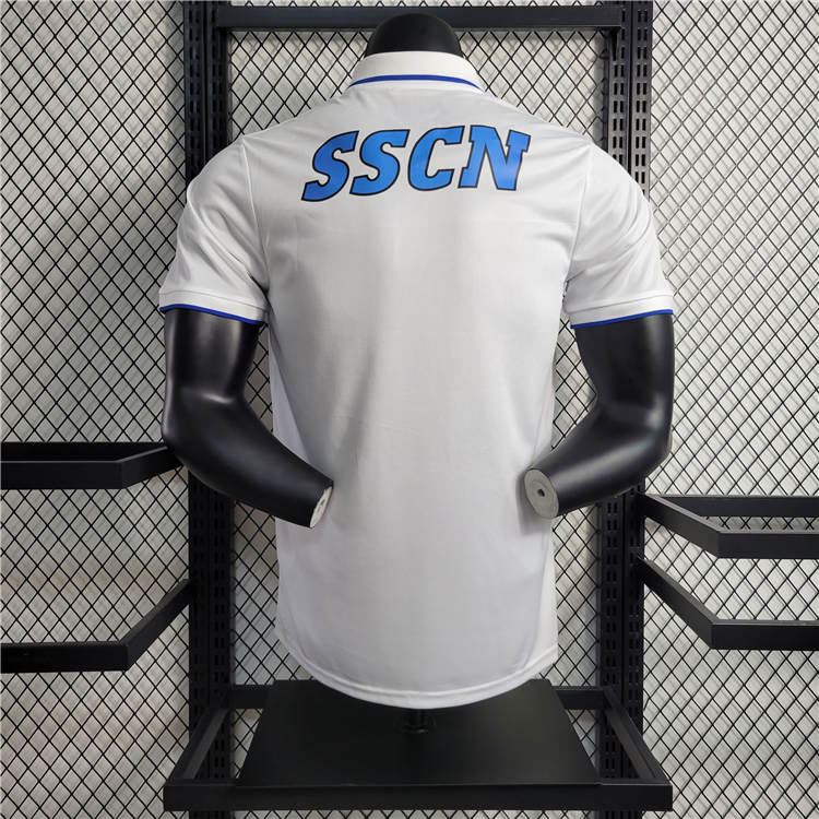Napoli/Naples 23/24 White Polo Shirt Football Shirt - Click Image to Close