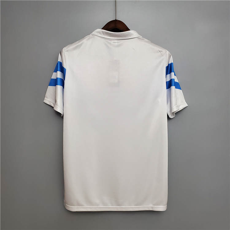 88/89 Napoli Retro Football Shirt Away White Soccer Shirt - Click Image to Close