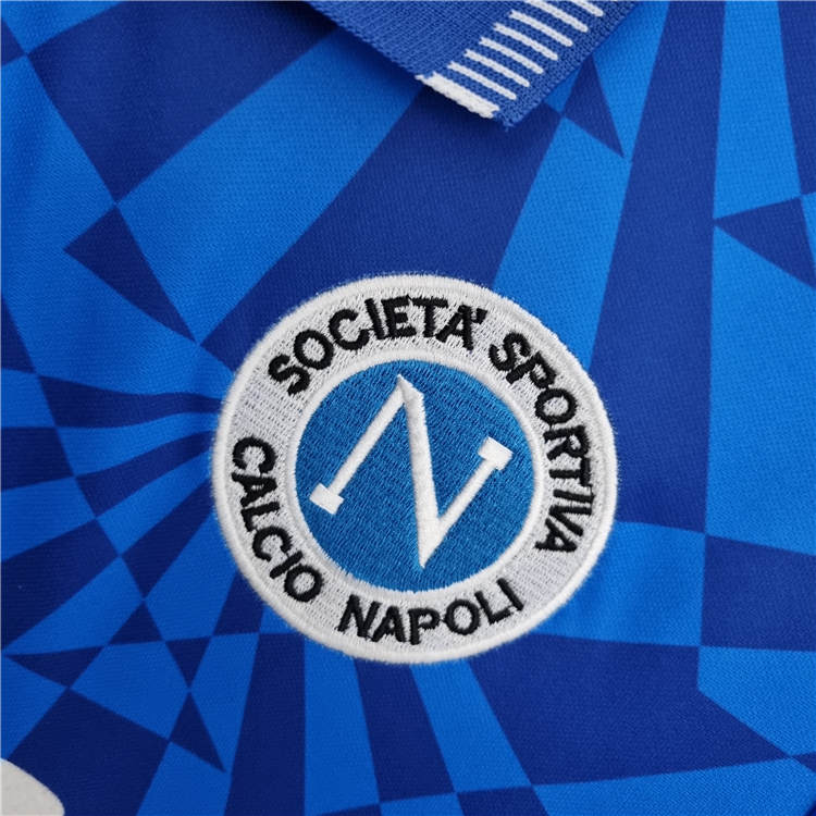 91/93 Napoli Retro Football Shirt Home Blue Soccer Shirt - Click Image to Close