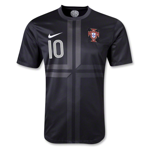 2013 Portugal #10 QUARESMA Away Black Jersey Shirt - Click Image to Close