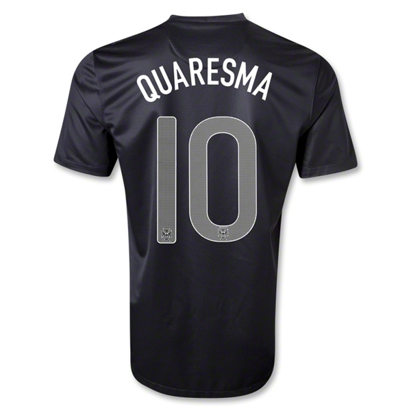 2013 Portugal #10 QUARESMA Away Black Jersey Shirt - Click Image to Close