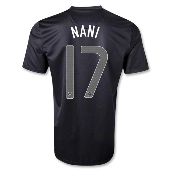 2013 Portugal #17 NANI Away Black Jersey Shirt - Click Image to Close