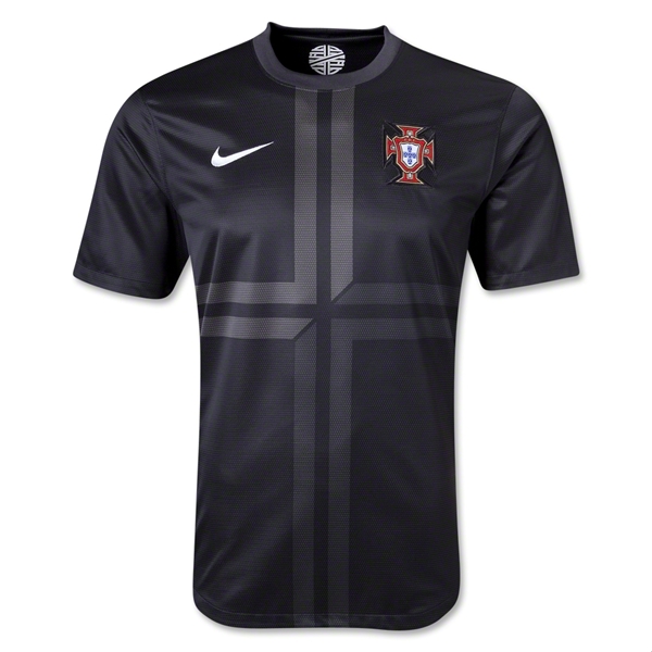 2013 Portugal Away Black Jersey Shirt - Click Image to Close