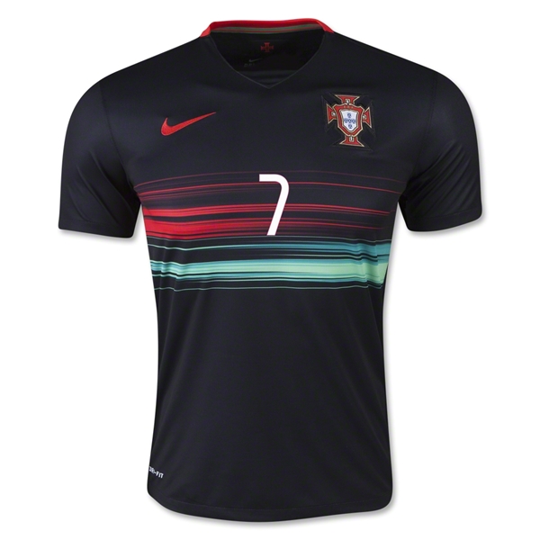 Portugal 2015-16 RONALDO #7 Away Soccer Jersey - Click Image to Close