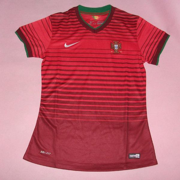 Women Portugal 2014 World Cup Home Soccer Jersey Kit - Click Image to Close