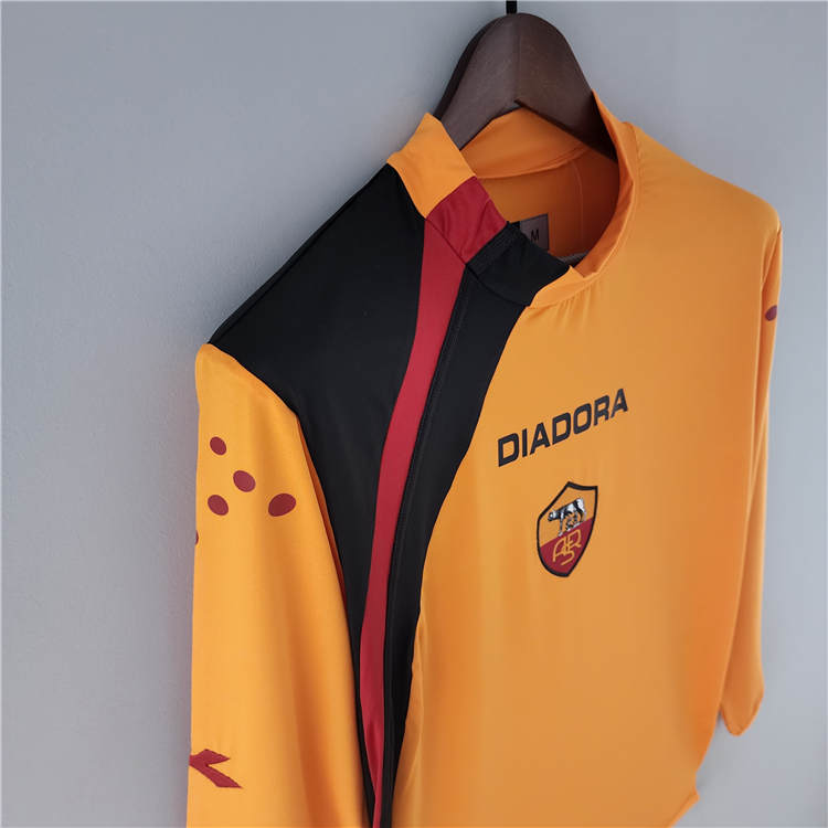 05/06 AS Roma Retro Home Long Sleeve Soccer Jersey Football Shirt - Click Image to Close