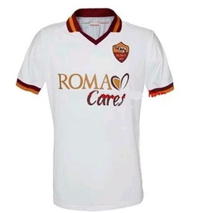 13-14 Roma Away White Soccer Jersey Shirt - Click Image to Close