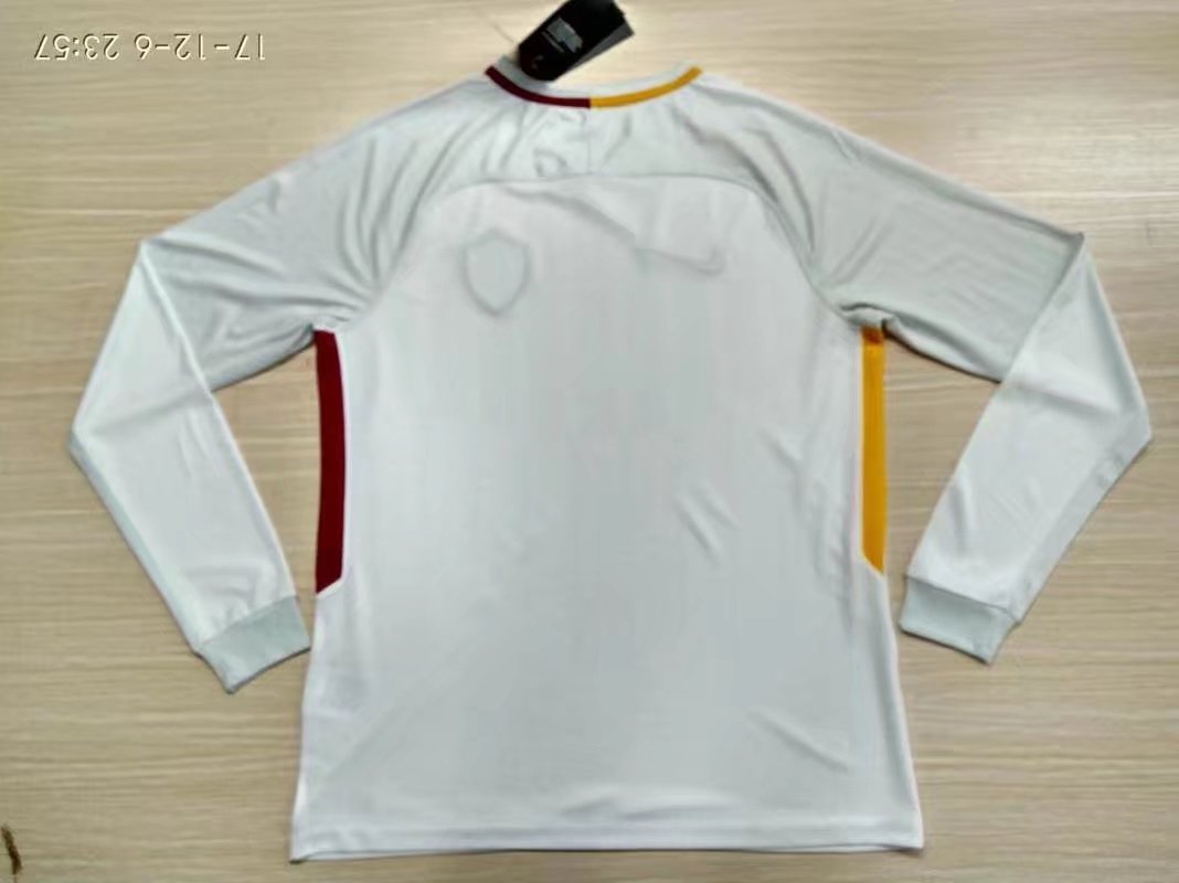 AS Roma Away 2017/18 LS Soccer Jersey Shirt - Click Image to Close