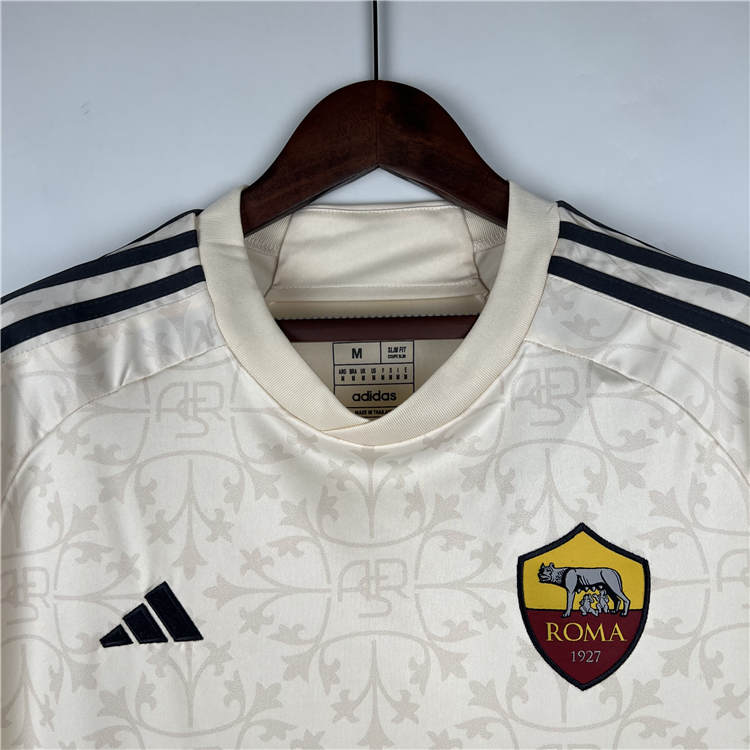 AS Roma 23/24 Away White Soccer Jersey Football Shirt - Click Image to Close