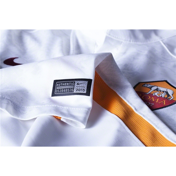 AS Roma 2015-16 Away White Soccer Jersey - Click Image to Close