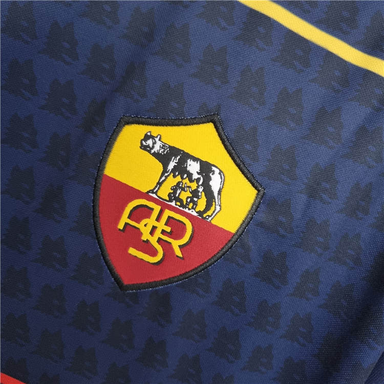 AS Roma 21-22 Navy Fourth Soccer Jersey Football Shirts - Click Image to Close