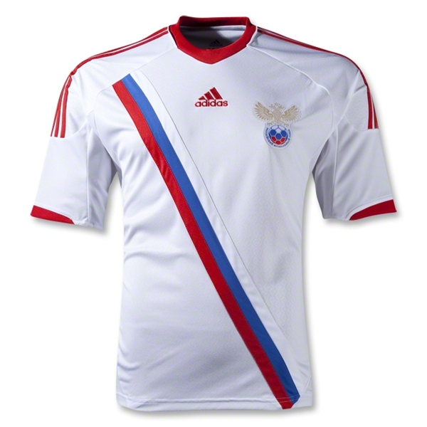 2012 Russia Away White Soccer Jersey Shirt - Click Image to Close