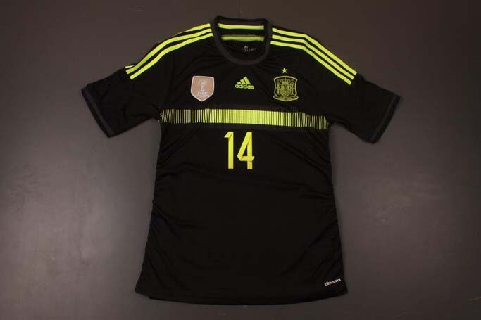 14-15 SPAIN ALONSO #14 AWAY SOCCER JERSEY - Click Image to Close